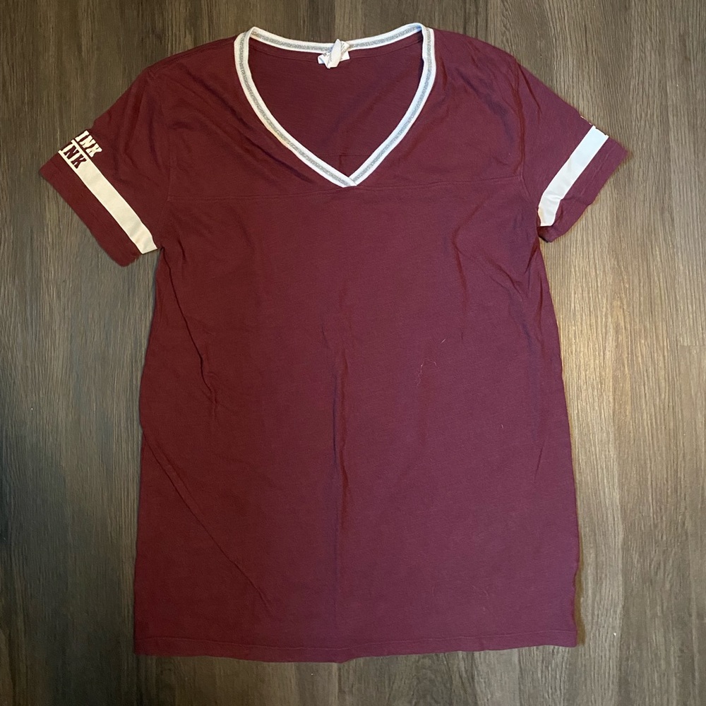PINK Maroon t shirt